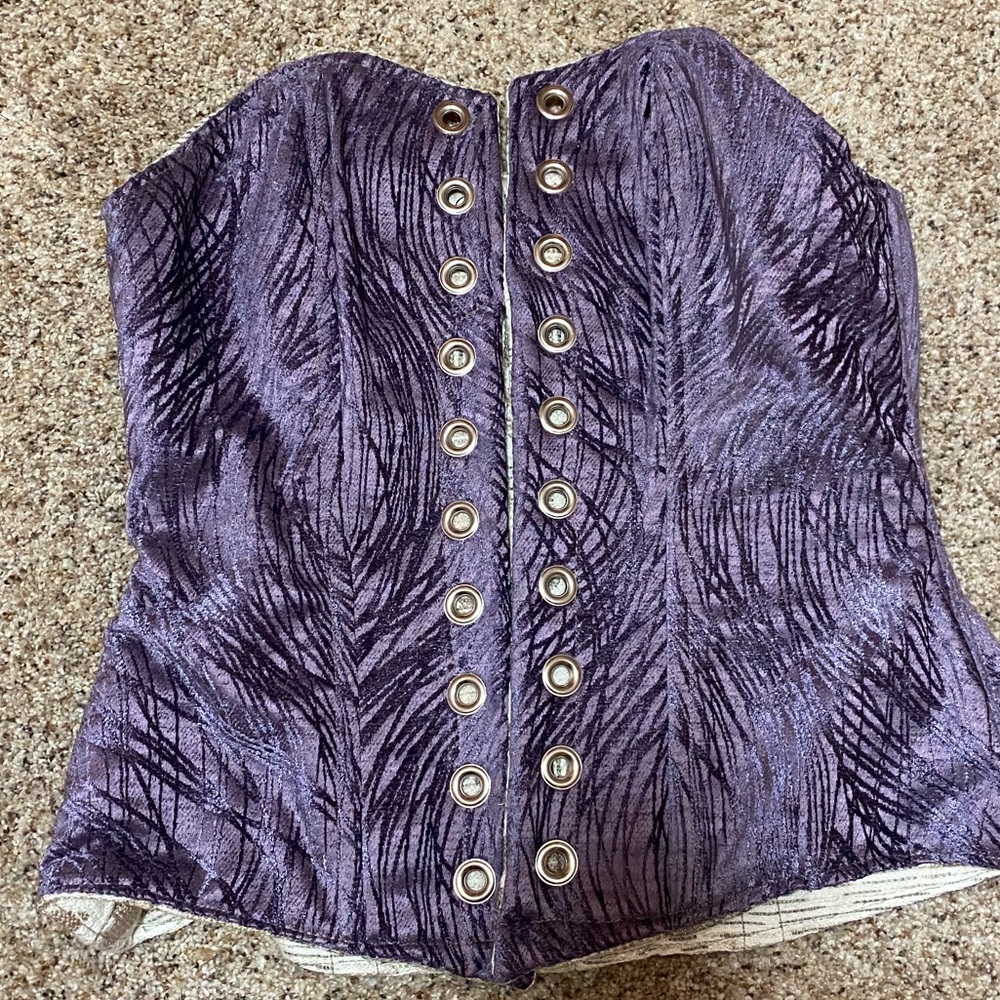 Damsel in this Dress corset in Lilac Tendril EUC